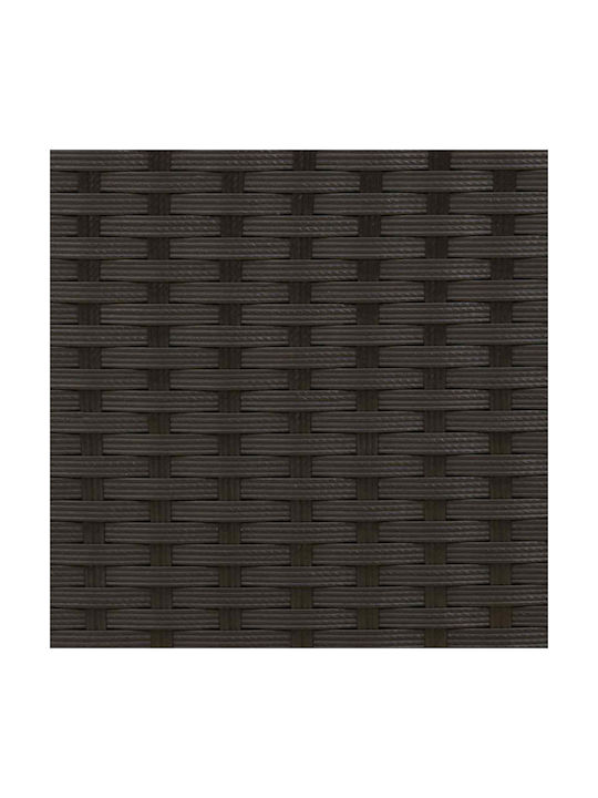 Gartenhocker Würfel Außeneinsatz Rattan mit Kissen Schwarz 2 Stück 38x38x45cm