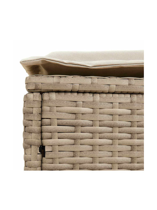 Scaun De Exterior Din Rattan Bej 80x38x42cm Scaun De Exterior Din Rattan Bej 80x38x42cm