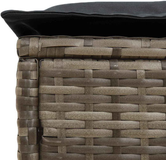 Σκαμπό Rattan Γκρι 80x38x45cm Σκαμπό Rattan Γκρι 80x38x45cm