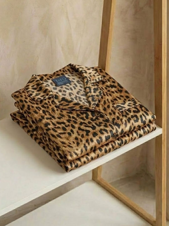 Zizo Set Pijamale pentru Femei Maro