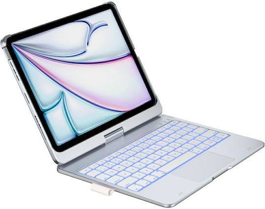 Supero Tablet Hülle Typecase Flexbook Touch Tastatur Ipad Air 11" M2 2024 M3 2025 M4 2026 Hell Rosa