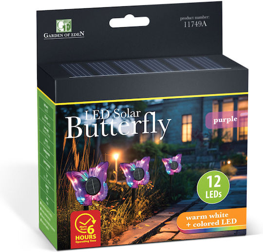 Lustră Solară Floare cu Lumină Albă Caldă IP44 13x6.5x23.5cm