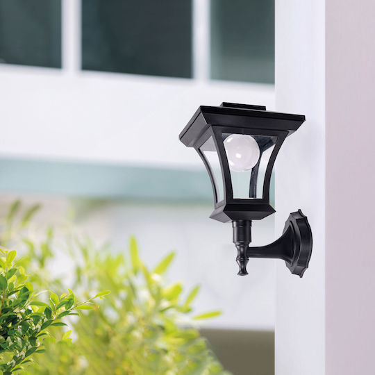 Lumină Solară de Perete 50lm cu Lumină Albă Caldă IP44 21x21cm