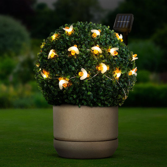 Solarleuchte Blume Warmes Weiß mit Fotowiderstand IP44