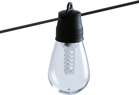 Set 15 Lămpi Solare Suspendate Ghirlandă 3W RGB Bluetooth cu Fotocelulă și Telecomandă IP65