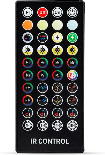 Set 15 Lămpi Solare Suspendate Ghirlandă 3W RGB Bluetooth cu Fotocelulă și Telecomandă IP65