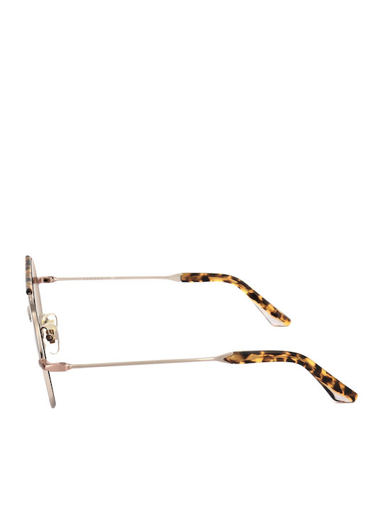 Sandro Unisex Sunglasses with Gold Frame and Brown Lens