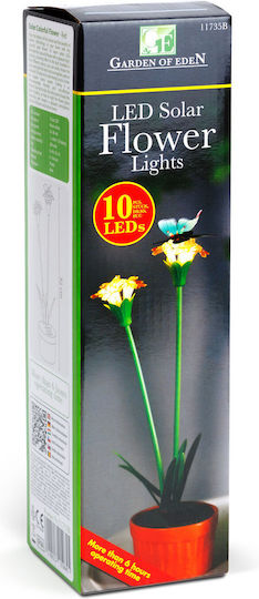 Lampă Solară Floare Roșie cu Fotocelulă IP44 8x8x32cm