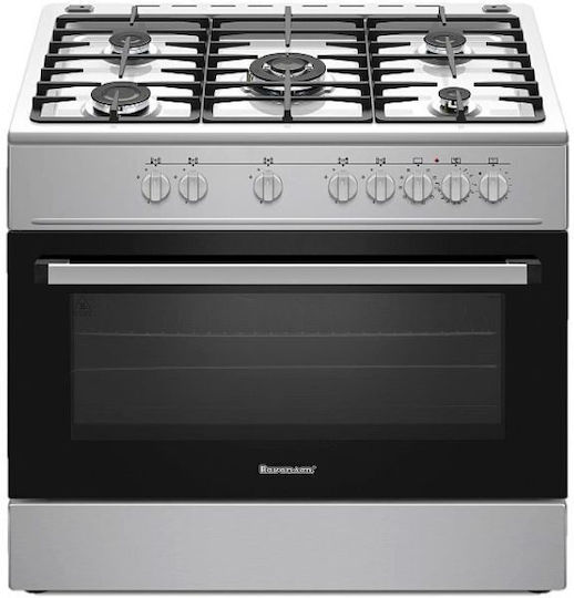 Ravanson Chef Κουζίνα 110lt με Εστίες Υγραερίου Π90εκ. Inox