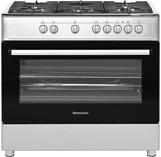 Ravanson Chef Κουζίνα 110lt με Εστίες Υγραερίου Π90εκ. Inox