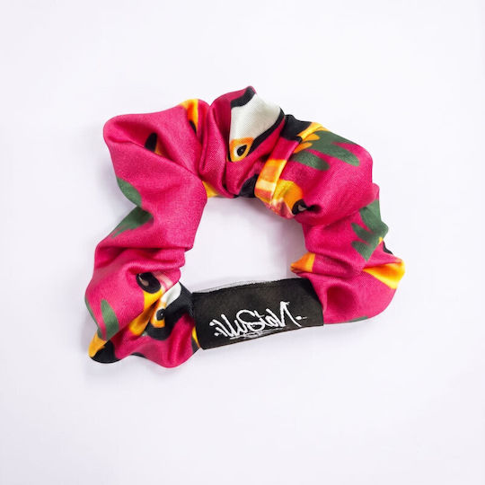 Illusion Rt Scrunchy Tucan Magenta Haargummi Mehrfarbig
