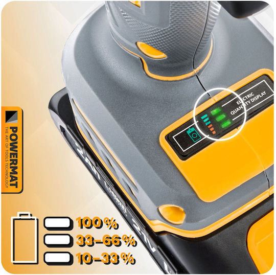 Powermat PM-WA-21V-2M Ударна Отвертка На Батерия Безчетков 21V 2x2Ah