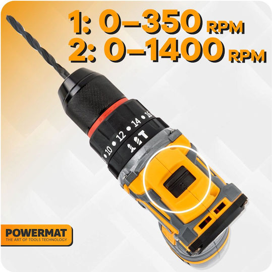 Powermat Akku-Schlagschrauber Brushless 16.8V 2x1,5Ah