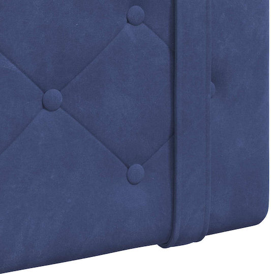 vidaXL Stoff-Kopfstütze für Bett Blau 210x55cm