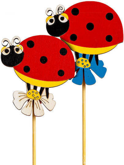 Garden Ladybug Decoration On A Stick Decorative Figurine Pot Garden 30 Cm Ornament