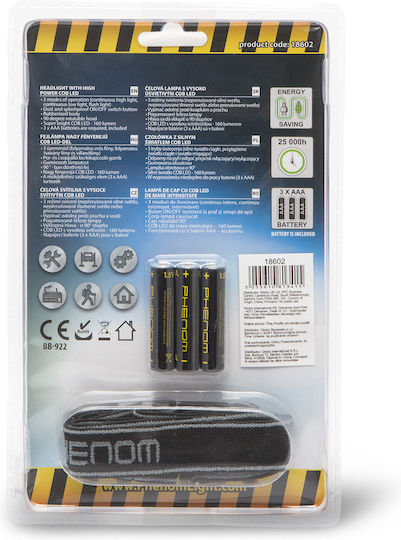 Făclie de Cap LED cu Luminozitate Maximă 160lm