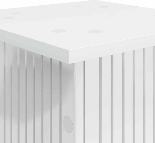 vidaXL Дървени Поставки за Саксии Бели 30.5x30x43 см 2 Броя