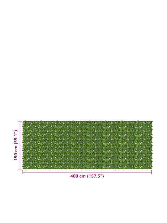 Vidaxl Folding Balcony Screen Leaves Green Yellow