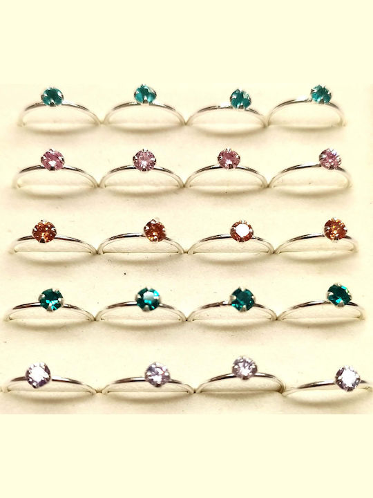 Amalfi Accessories Ohrring Reifen aus Silber Weiß