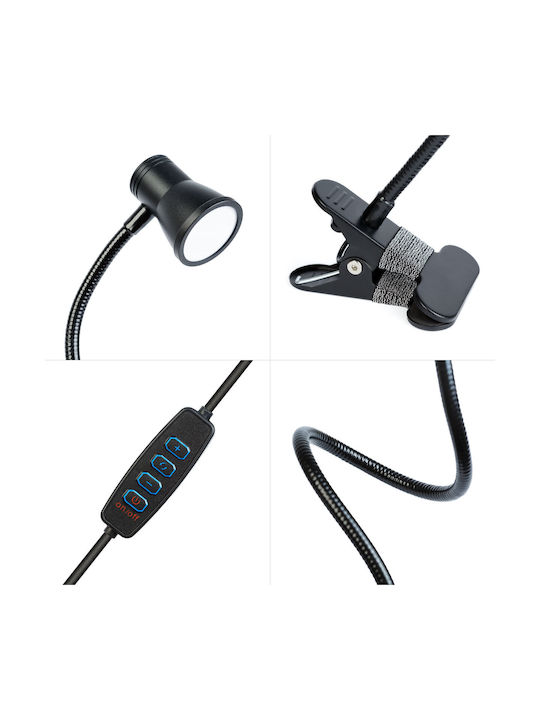 LED Iluminat de Birou cu Braț Flexibil în Culoare Albă