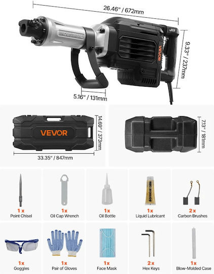 Vevor Demolitionist Elektrisch 3000W DXDHCS118YC1ROIPW001V2