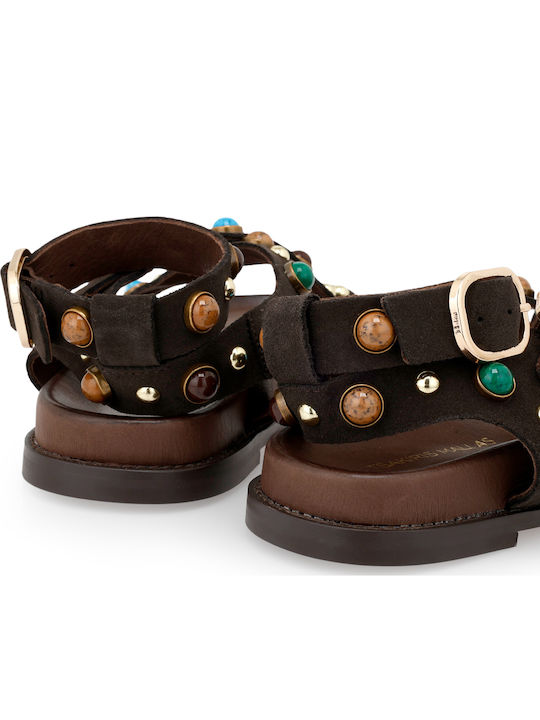 Women's Flat Sandals Brown