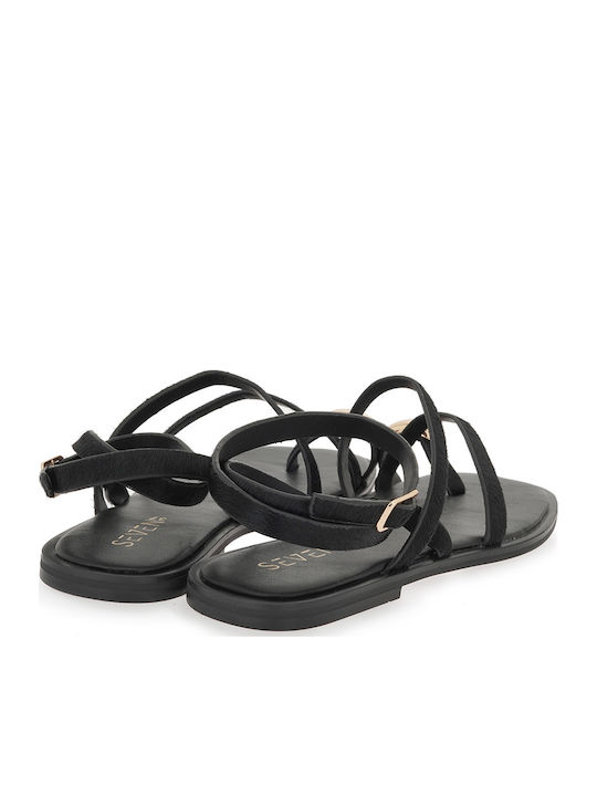 Leather Women's Sandals Black