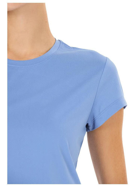 Γυναικείο Αθλητικό Crop T-shirt Fast Drying Μπλε