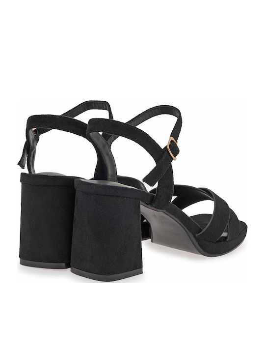 Suede Sandals Black