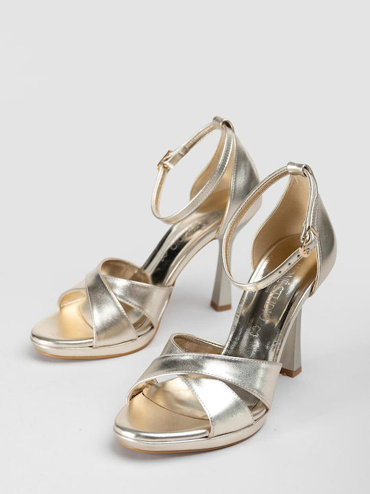 Leather Gold Sandals