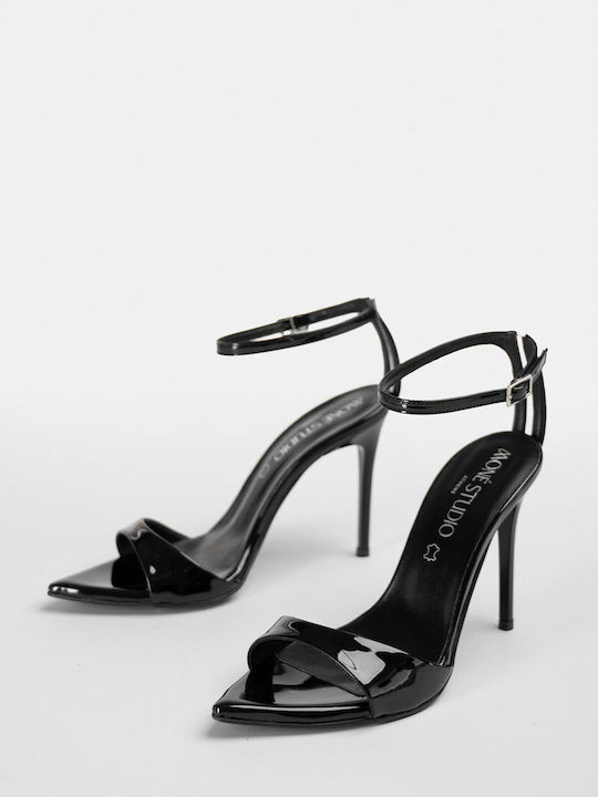 Patent Leather Black Sandals