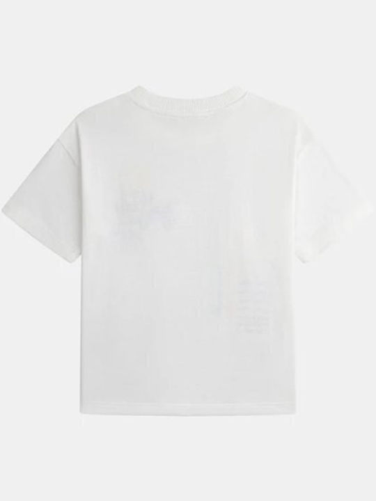 Bluza Pentru Copii Cu Mâneci Scurte Alb Zosolti1