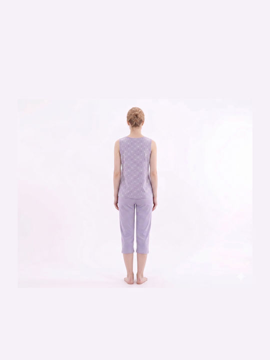 Lido Underwear Καλοκαιρινό Γυναικείο Σετ Πιτζάμας Λιλα