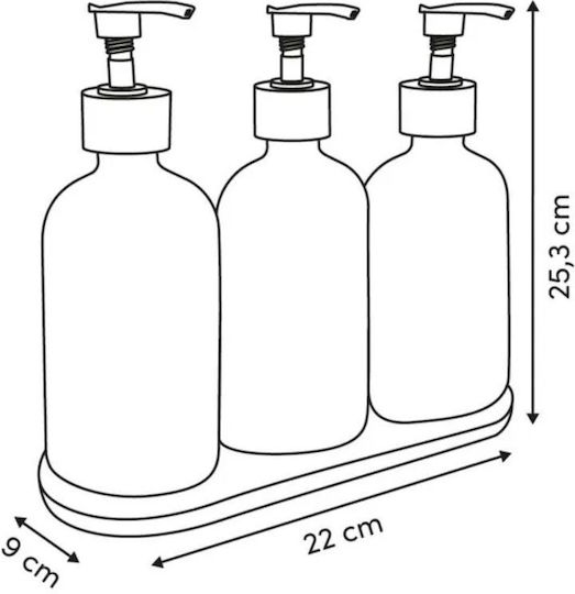 5Five Dispenser De Bucătărie Din Sticlă Negru 500ml