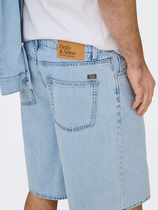Ανδρική Βερμούδα Τζιν Light Blue Denim