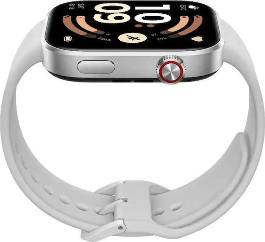 Xiaomi Redmi Watch 6 Aluminium 46mm με Παλμογράφο (Silver Gray)