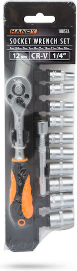 Cheie Cu Clichet Cu Tubulare 1/4" 12 Bucăți