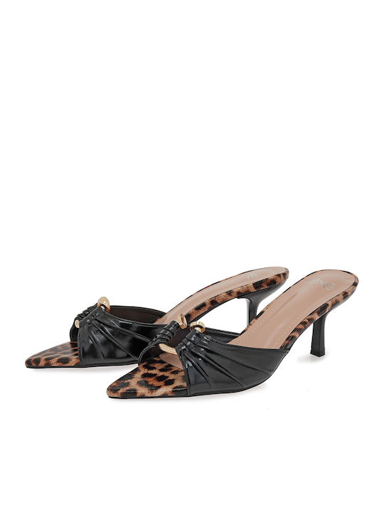 Mules With High Heel In Black Colour