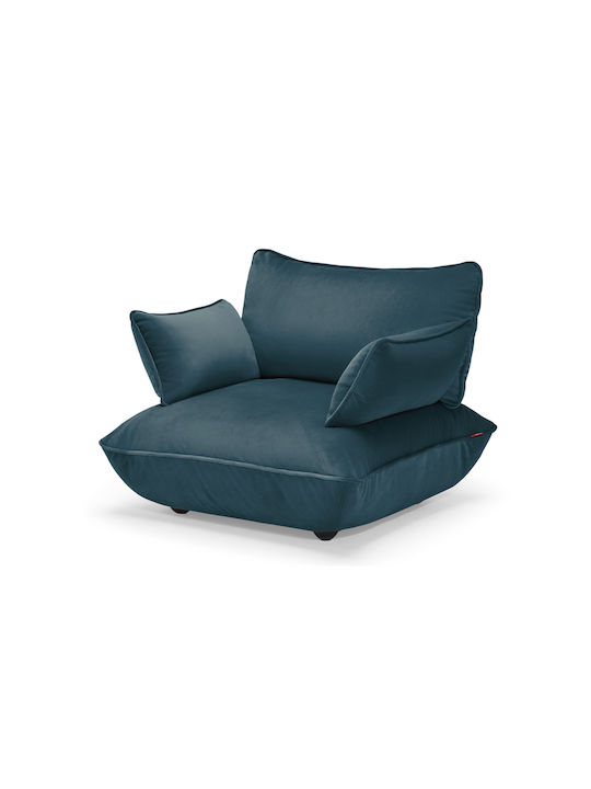 Sumo Velvet Armchair Petrol 108x108x90cm