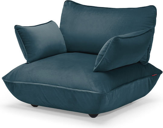 Sumo Samt Sessel Petrol Blau 108x108x90cm