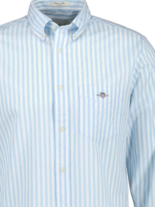 Gant Cotton Shirt Teal Blue