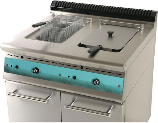 Sergas Fryer Natural Gas Double 20kW Capacity 2x15lt 85x90x85cm GF8S9