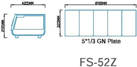 Dynamic Freezing Showcase 135.2x42.5x29.5cm