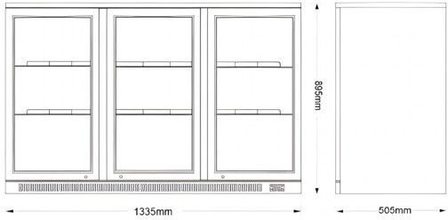 Dynamic Frigider Frigidere pentru băuturi 320lt Cu o ușă Înălțime89.5xLățime133.5xAdâncime50.5cm