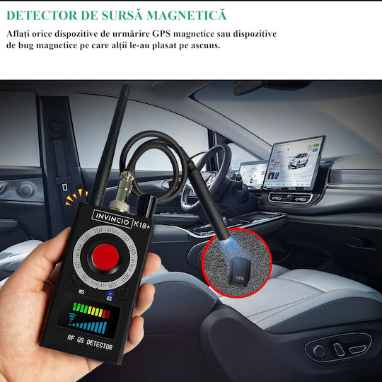 Invincio Detector Cameră și GPS Tracker 1-8000MHz