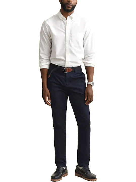 Men's Trousers Chinos Elastic Slim Fit Navy Blue