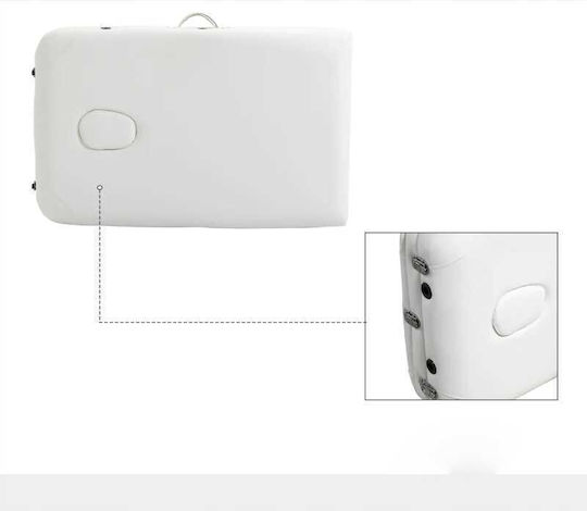 Folding Portable Foldable White Physiotherapy Bed Made of Aluminum 215x60cm