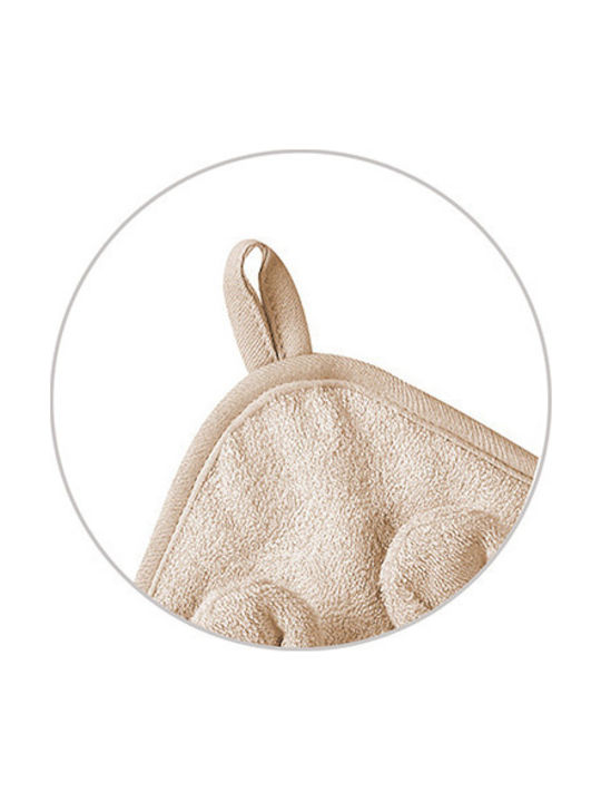 Babyono Детски Халат Худи Тъмнобежов 100x100см