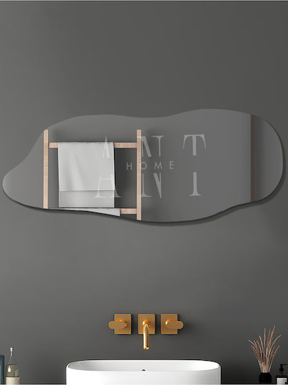 SteweHome Огледало Дъговидно със Сребърна Пластмасова Рамка 160x60cm