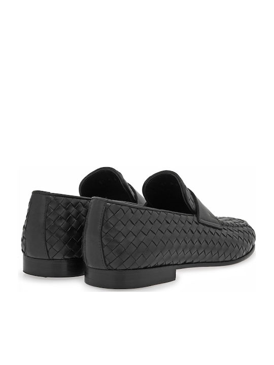 Leder Herren Mokassins in Schwarz Farbe